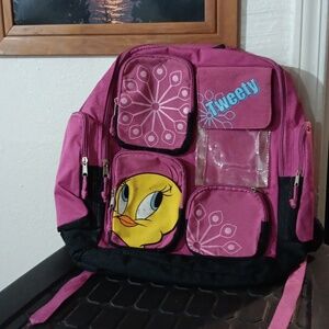 Looney tunes large vintage y2k tweety bird backpack